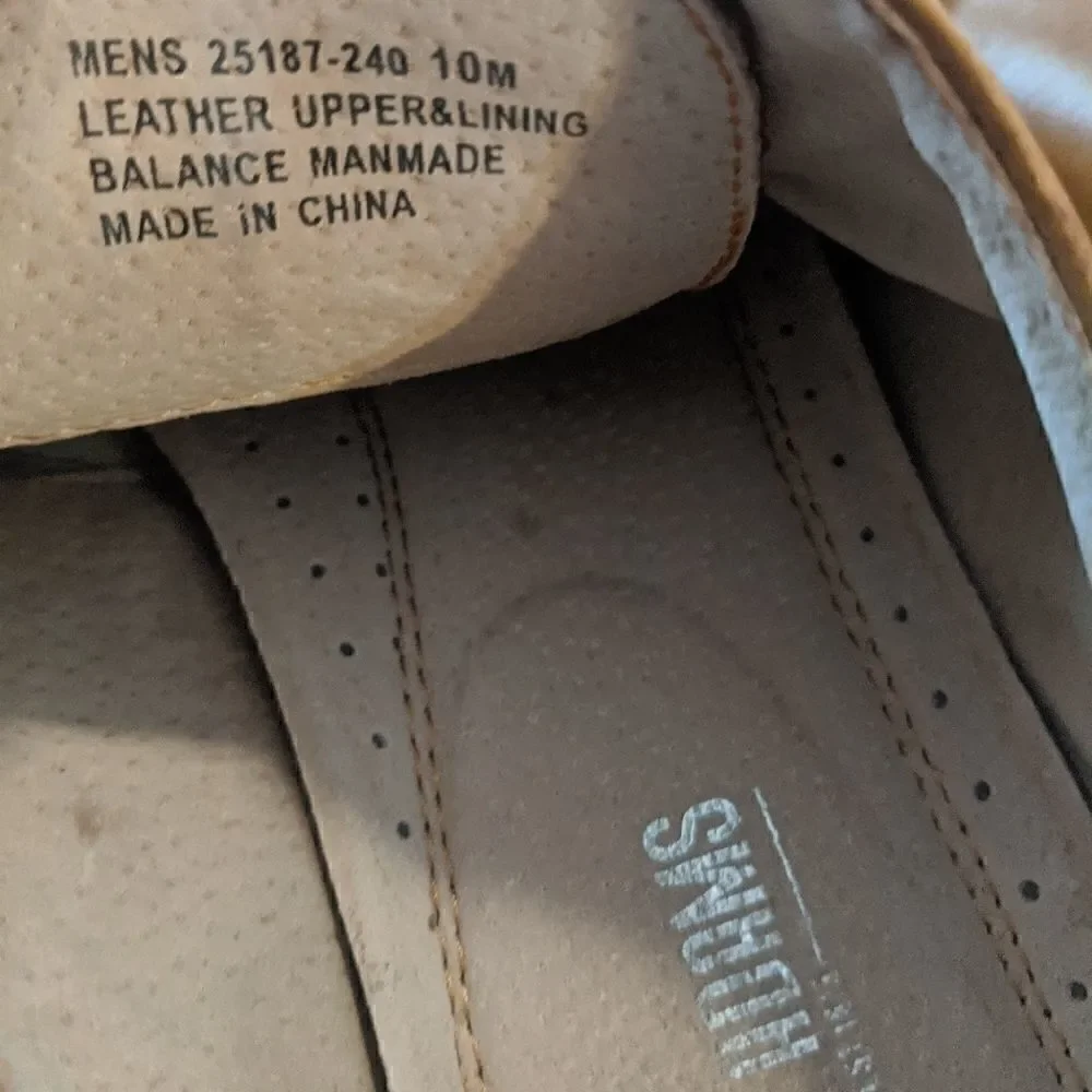 Stacy Adams Ballard Plain Toe Oxford in Tan sz 10